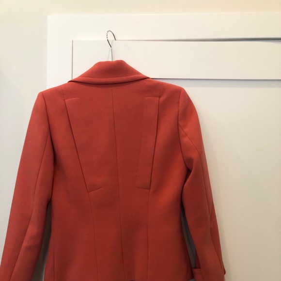 Le Chateau burnt orange blazer. Well made. Sz 4 - Picture 6 of 8